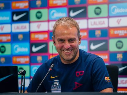 هانزي فليك مدرب برشلونة في مؤتمر صحفي قبل مواجهة إشبيلية بالليغا - 18 سبتمبر 2026 - X@FCBarcelona