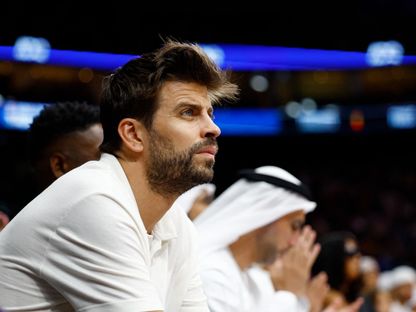 جيرارد بيكيه نجم برشلونة السابق ورئيس دوري الملوك - 4 أكتوبر 2024 - Reuters