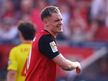 فلوريان فيرتز لاعب ليفركوزن خلال مباراة يونيون برلين في الدوري الألماني - 12 أبريل 2025 - Reuters
