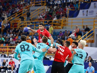 من مواجهة الأهلي المصري أمام برشلونة في مونديال الأندية لكرة اليد - 29 سبتمبر 2024 - X/Ahly_Handball