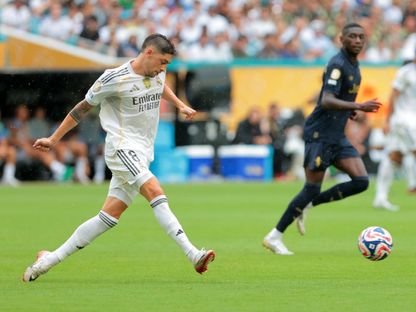 فيديريكو فالفيردي من مباراة ريال مدريد ويوفنتوس بكأس العالم للأندية - 1 يوليو 2025 - Reuters