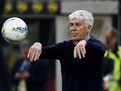 جيان بييرو غاسبيريني خلال مباراة إنتر ميلان وروما بالدوري الإيطالي - 5 أبريل 2026 - Reuters