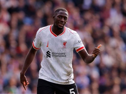 إبراهيما كوناتي مدافع ليفربول من مباراة فريقه أمام كريستال بالاس في الدوري الإنجليزي الممتاز - 5 أكتوبر 2024 - Reuters