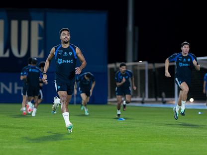 سالم الدوسري خلال تدريب الهلال - 8 أكتوبر 2026 - X/@Alhilal_FC
