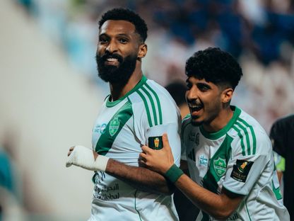 فراس البريكان يحتفل بهدفه في مباراة الباطن والأهلي بكأس الملك - 27 أكتوبر 2025 - X/ALAHLI_FC