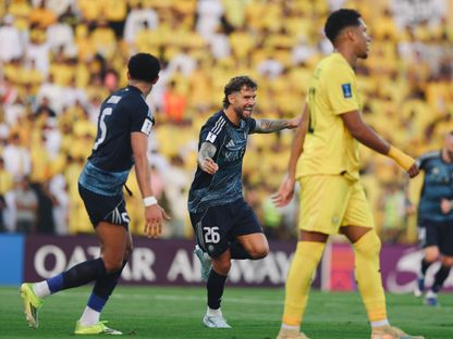 إينييغو مارتينيز بعد تسجيله هدفاً للنصر في مرمى الوصل الإماراتي بدوري أبطال آسيا 2 - 19 أبريل 2026 - X/@AlNassrFC