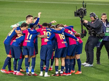 تشكيلة برشلونة الفائزة على فالنسيا 7-1 في الليغا 26-1-2025 - Barcelona/x