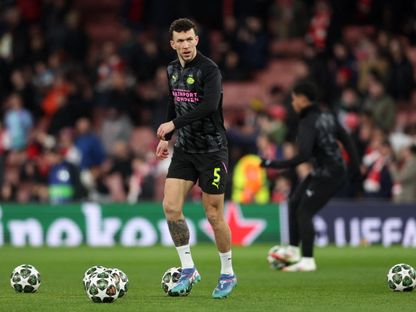 إيفان بريشيتش لاعب أيندهوفن قبل مباراة أرسنال في دوري أبطال أوروبا - 12 مارس 2025 - Reuters
