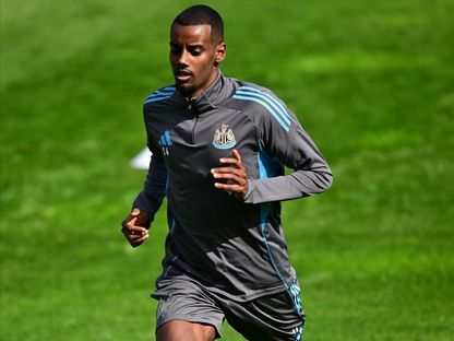 ألكسندر إيزاك خلال تدريبات نيوكاسل يونايتد - 15 يوليو 2025 - X/@NUFC