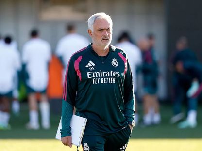 جوزيه مورينيو خلال تدريب لريال مدريد - 13 أكتوبر 2026 - realmadrid.com