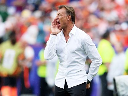 هيرفي رينارد مدرب تونس خلال مباراة هولندا في كأس العالم - 25 يونيو 2026 - Reuters