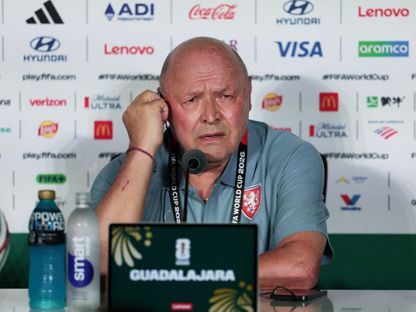 ميروسلاف كوبيك مدرب التشيك خلال مؤتمر صحفي قبل مواجهة كوريا الجنوبية بكأس العالم 2026 - 11 يونيو 2026 - REUTERS