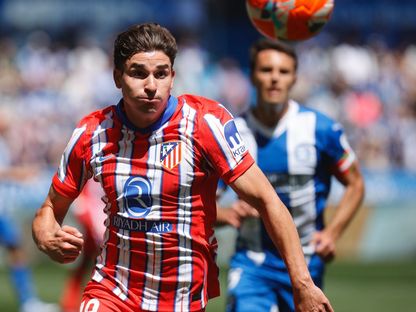 خوليان ألفاريز خلال مباراة بين أتلتيكو مدريد وألافيس - 3 مايو 2025 - X/@Atleti