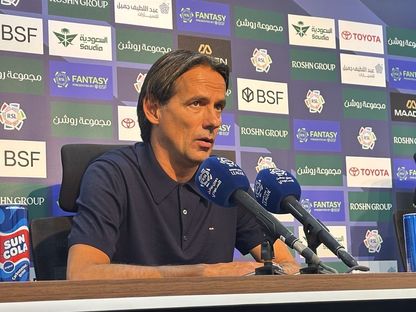 سيموني إنزاغي مدرب الهلال في المؤتمر الصحافي بعد الفوز على الفيحاء في الجولة الختامية لدوري روشن السعودي - 21 مايو 2026 - X/@aawsat_spt