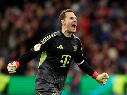 حارس بايرن ميونيخ مانويل نوير بعد مباراة لايبزيغ في كأس ألمانيا - 11 فبراير 2026 - Reuters