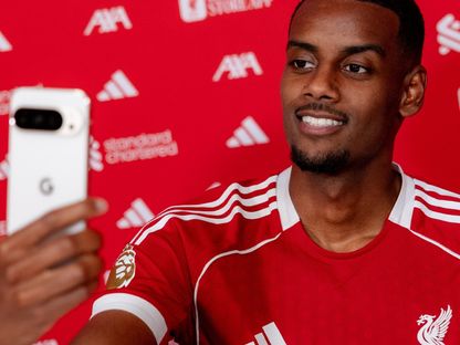 ألكسندر إيزاك بعد انضمامه إلى ليفربول - 1 سبتمبر 2025 - X/@LFC