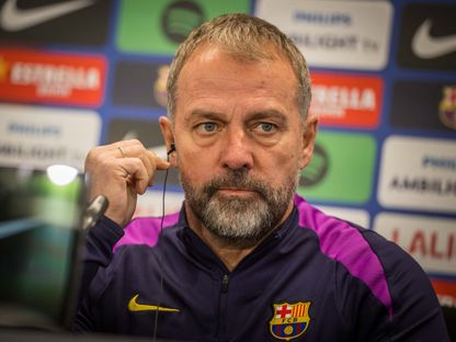 هانزي فليك مدرب برشلونة في المؤتمر الصحفي قبل مواجهة أتلتيك بلباو في الدوري الإسباني - 21 نوفمبر 2025 - X/@FCBarcelona