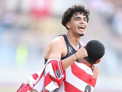 احتفال لاعبي النادي الإفريقي بهدف الفوز في مرمى مستقبل المرسى بالدوري التونسي - 9 أغسطس 2025 - FB/@Nessma Sport