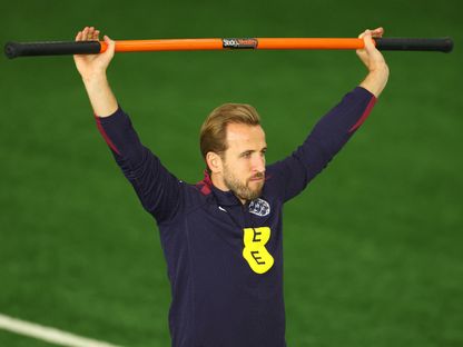 هاري كين خلال تدريب لمنتخب إنجلترا - 6 أكتوبر 2025 - Action Images via Reuters