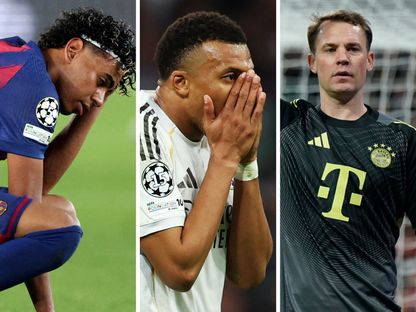 صورة مركبة لمانويل نوير (بايرن ميونيخ) وكيليان مبابي (ريال مدريد) ولامين يامال (برشلونة) - الشرق