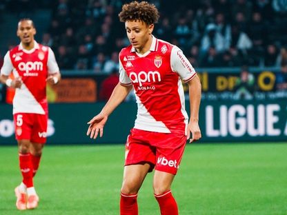 الجناح الأيسر المغربي إلياس بن صغير لاعب نادي موناكو - 2 يونيو 2025 - X/AS_Monaco