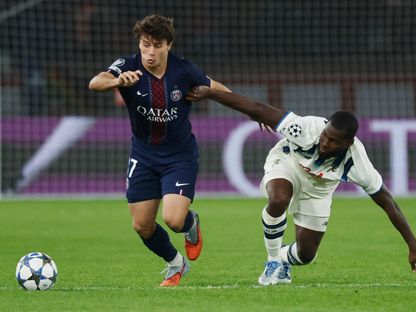 جواو نيفيز خلال مباراة بين باريس سان جيرمان وأتالانتا في دوري أبطال أوروبا – 17 سبتمبر 2025 - REUTERS