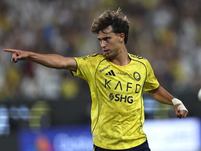 جواو فيليكس بعد تسجيله هدفاً للنصر في مرمى الرياض - 20 سبتمبر 2025 - REUTERS