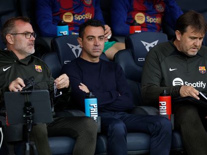 مدرب برشلونة تشافي هيرنانديز قبل مباراة ضد رايو فايكانو - 19 مايو 2024 - Reuters