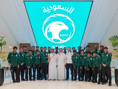 الأمير عبدالعزيز بن تركي الفيصل وزير الرياضة السعودي يستقبل منتخبي تحت 19 و17 عاماً - 6 أكتوبر 2025 - X/@mosgovsa