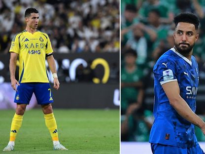 لاعب الهلال سالم الدوسري ولاعب النصر كريستيانو رونالدو في صورة مُركبة - الشرق