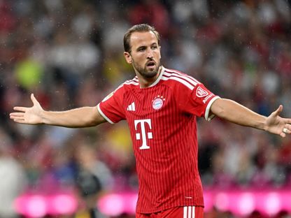 لاعب بايرن ميونيخ هاري كين خلال مباراة شتوتغارت في الدوري الألماني - 28 أغسطس 2026 - Reuters