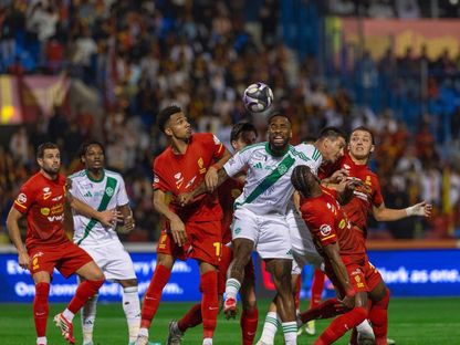 من مباراة الأهلي والقادسية في الدوري السعودي - 13 مارس 2026 - X/@aawsat_spt