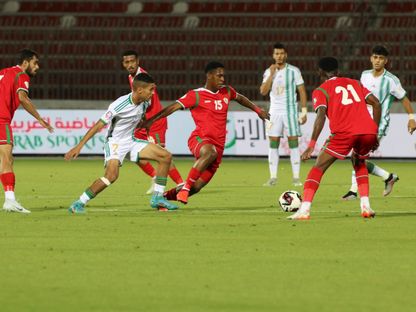 من مباراة الجزائر وعمان في مسابقة كرة القدم بدورة الألعاب العربية - 2 يوليو 2023 - Twitter/@UAFAAC