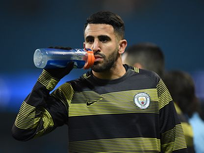 الجزائري رياض محرز لاعب مانشستر سيتي الإلجليزي - AFP