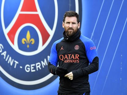 لاعب باريس سان جيرمان ليونيل ميسي خلال تدريبات الفريق - 9 يناير 2023 - Getty