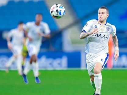 الإيطالي جيوفينكو أحد لاعبي الهلال المصابين بكورونا - الحساب الرسمي لنادي الهلال السعودي- تويتر