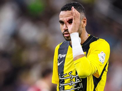 يوسف النصيري مهاجم الاتحاد يحتفل بهدفه أمام الخلود بالدوري السعودي - 15 أغسطس 2026 - X@ittihad