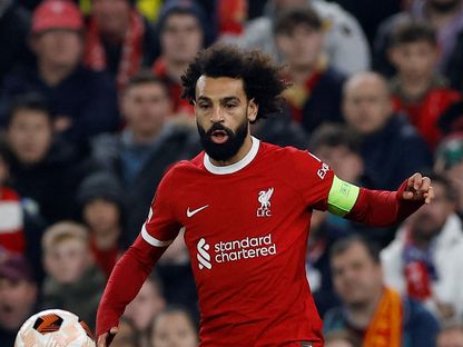 محمد صلاح لاعب ليفربول بمواجهة تولوز في الدوري الأوروبي - 26 أكتوبر 2023 - REUTERS