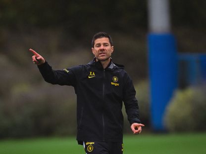 تشابي ألونسو خلال تدريب لتشيلسي - 23 أكتوبر 2026 - X/@ChelseaFC