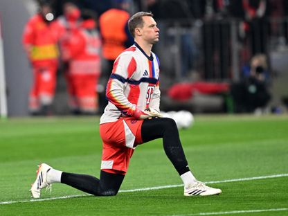 مانويل نوير حارس مرمى بايرن ميونيخ قبل مواجهة يونيون سانت جيلواز في دوري أبطال أوروبا - 21 يناير 2026 - Reuters
