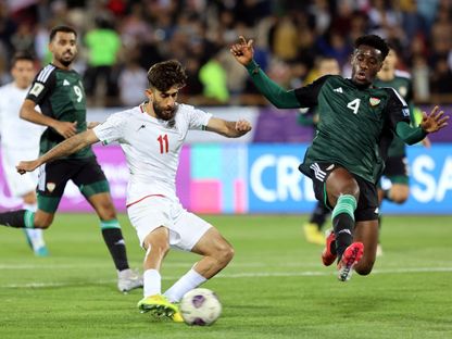 علي قلي زاده لاعب إيران خلال مباراة الإمارات في تصفيات كأس العالم 2026 - 20 مارس 2025 - REUTERS