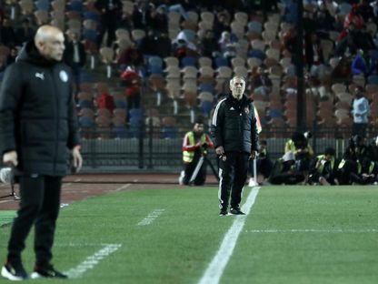 مارسيل كولر المدير الفني للأهلي خلال مواجهة بيراميدز في الدوري المصري - 2 يناير 2022 - reuters