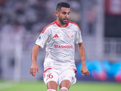 رياض مجرز نجم الشمال خلال مواجهة نادي قطر - 23 أكتوبر 2026 - X/@alshamal_club