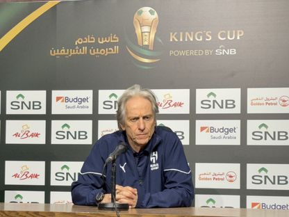 جورجي جيسوس في المؤتمر الصحفي لمباراة الهلال والطائي بثمن نهائي كأس خادم الحرمين الشريفين - 29 أكتوبر 2024 - X/@aawsat_spt