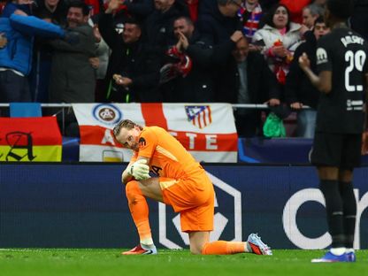 أنتونين كينسكي خلال مباراة أتلتيكو مدريد وتوتنهام بدوري أبطال أوروبا - 10 مارس 2026 - Reuters