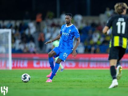 محمد كنو متوسط ميدان نادي الهلال في لقاء فريقه أمام الاتحاد - 6 أغسطس 2023 - twitter/Alhilal_FC