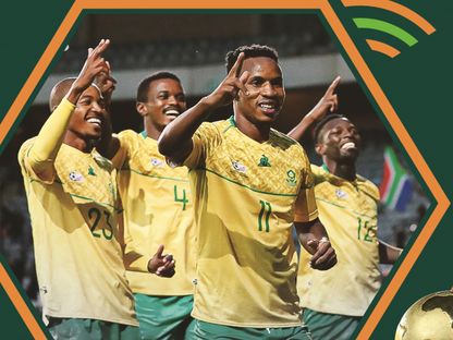 منتخب جنوب إفريقيا يحتفل بالتأهل إلى الكان 2023 على حساب ليبيريا - CAF social media