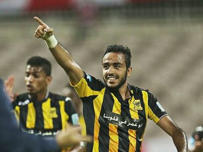 محمود عبد المنعم "كهربا" بقميص فريق الاتحاد السعودي  - facebook/MKahraba10