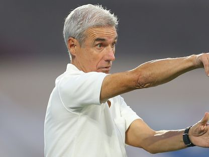 لويس كاسترو خلال مباراة بين النصر السعودي والشرطة العراقي في نصف نهائي كأس الملك سلمان - 9 أغسطس 2023  - AFP