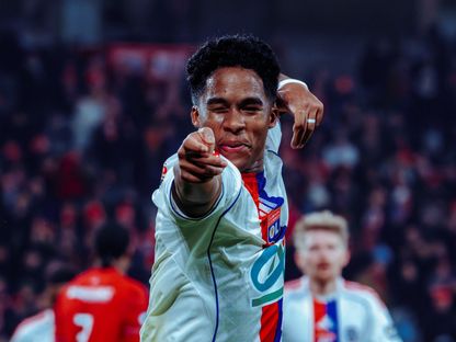 إندريك بعد تسجيله هدفاً لليون في مرمى ليل - 12 يناير 2026 - X/@Endrick